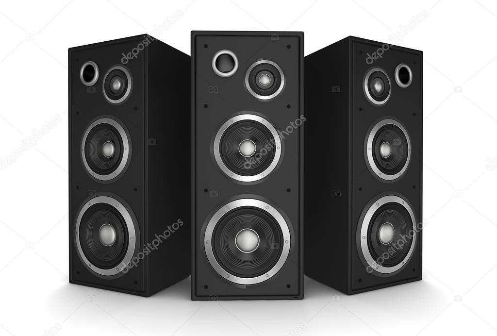 speaker concept 3d illustration isolated on white background