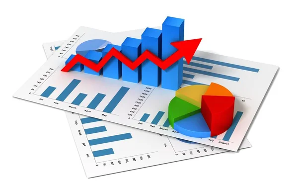 Grafico Finanza Aziendale Grafico Illustrazione Isolato — Foto Stock