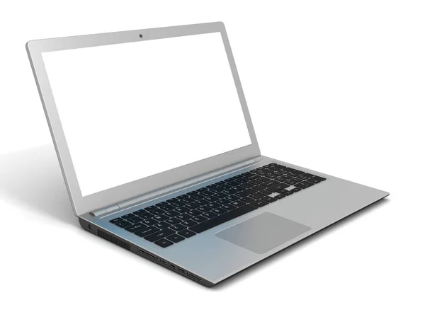 Moderne Laptop Computer Einzelne Abbildung Isoliert — Stockfoto