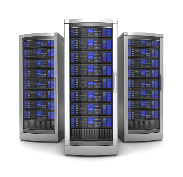 Netwerk Werkstation Servers Illustratie Geïsoleerd Witte Achtergrond — Stockfoto