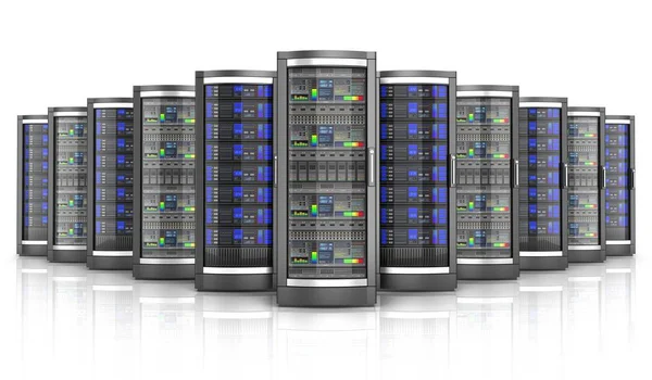 Network Workstation Servers Illustration Isolated White Background — Stock Photo, Image