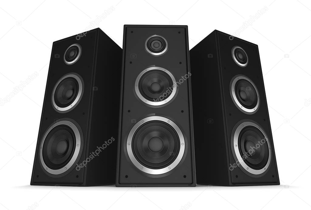 speaker concept 3d illustration isolated on white background