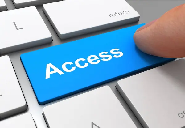 Pushing Access Button Key Concept Illustration — Stock Photo, Image