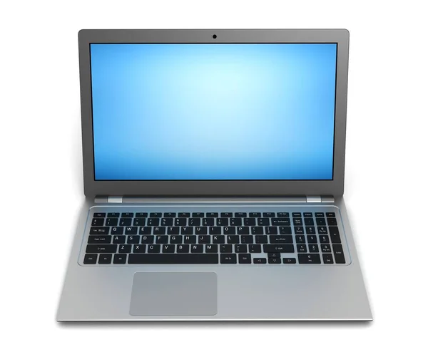 Moderne Laptop Computer Einzelne Abbildung Isoliert — Stockfoto