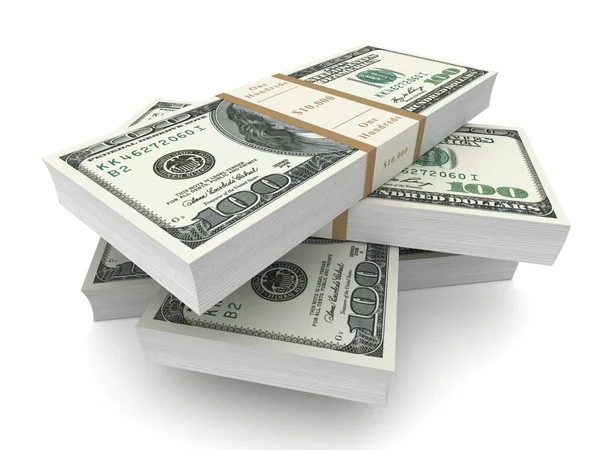 Money Bills Illustration Isolated White Background — Stock Photo, Image