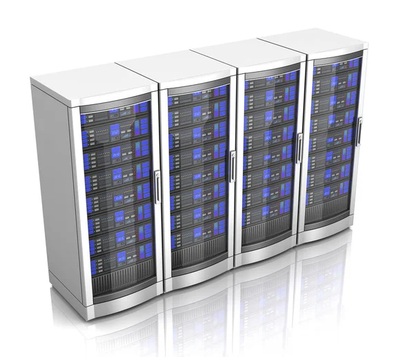 Network Workstation Servers Illustration Isolated White Background — Stock Photo, Image