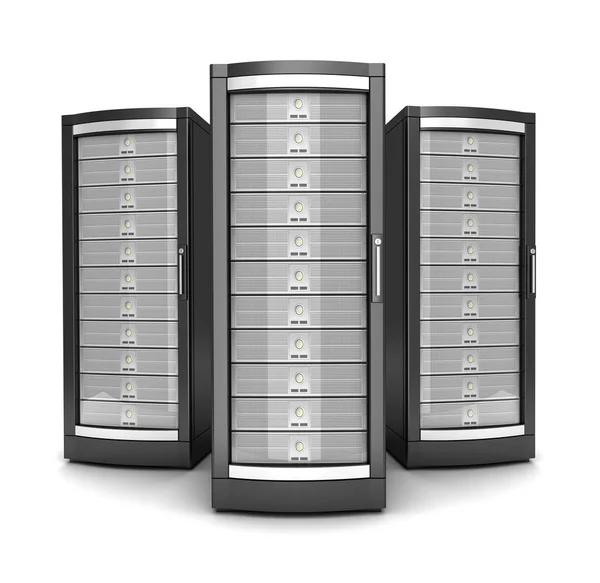 Netwerk Werkstation Servers Illustratie Geïsoleerd Witte Achtergrond — Stockfoto