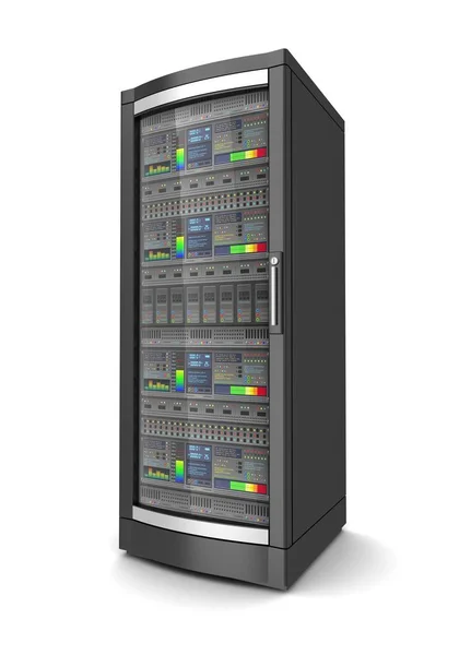 Netzwerk Workstation Server Abbildung Isoliert Auf Weißem Hintergrund — Stockfoto