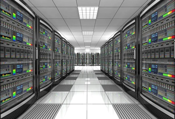 Netzwerk Workstation Server Raumkonzept Illustration — Stockfoto