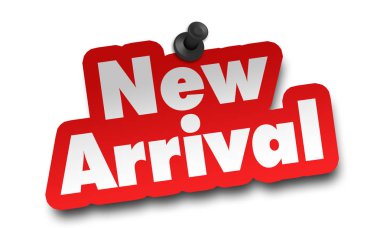 Beyaz arkaplanda izole edilmiş yeni varış konsepti 3d illüstrasyon