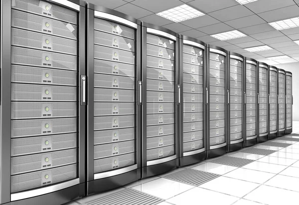 Netzwerk Workstation Server Raumkonzept Illustration — Stockfoto