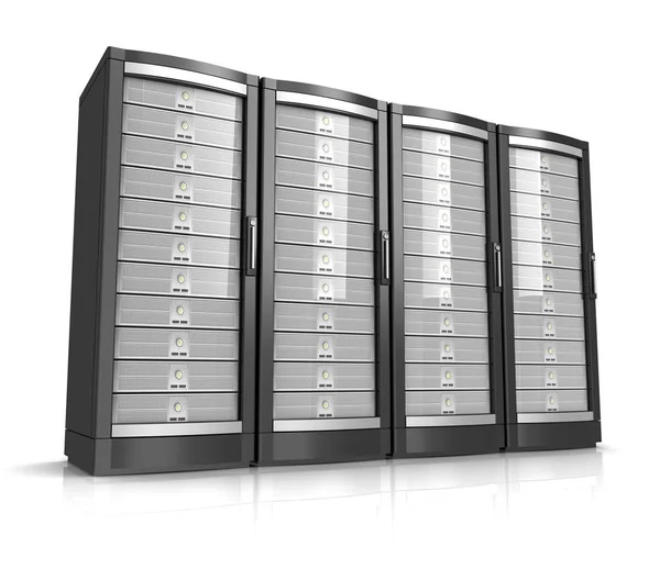 Netwerk Werkstation Servers Illustratie Geïsoleerd Witte Achtergrond — Stockfoto