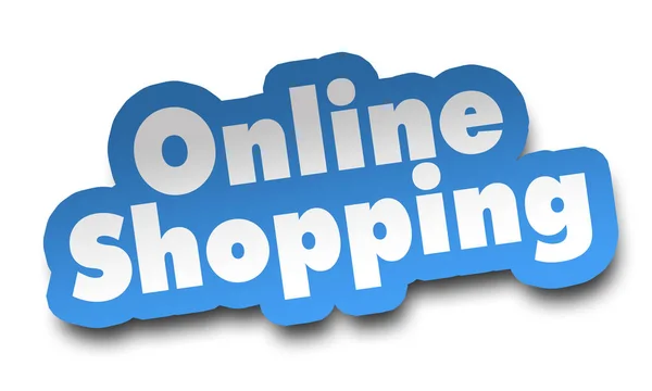 Online Shopping Concept Illustration Isolated White Background — Stock Photo, Image