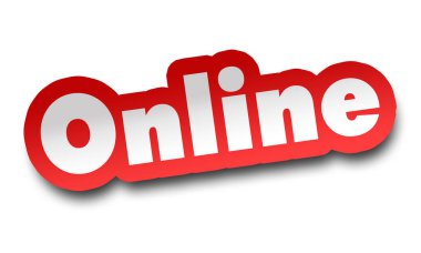 çevrimiçi konsept 3d illüstrasyon beyaz arkaplanda izole