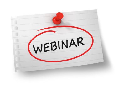 webinar kavramı 3d illüstrasyon izole beyaz arka plan üzerinde