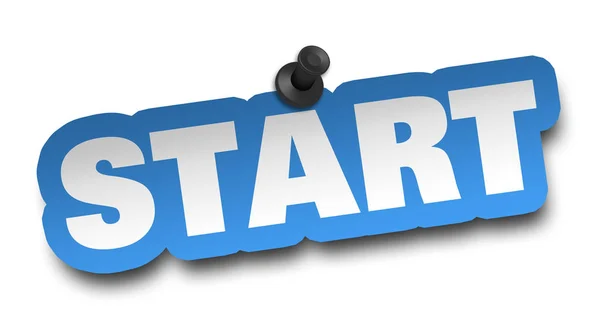 Start Concept Illustratie Geïsoleerd Witte Achtergrond — Stockfoto