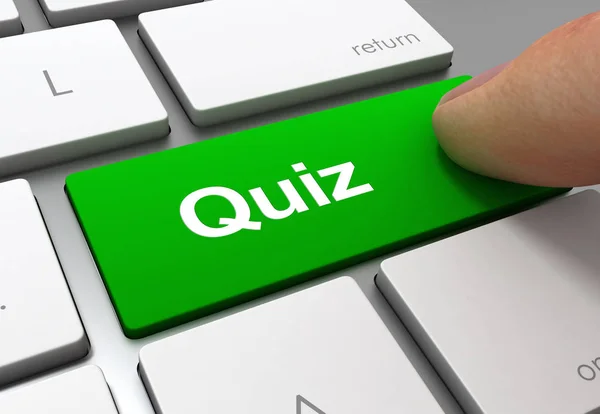 Quiz Pulsante Concetto Illustrazione Isolato — Foto Stock