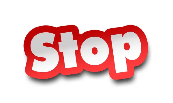 Stop Conceito Ilustração Isolado Fundo Branco — Fotografia de Stock