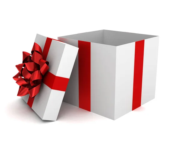 Geöffnete Geschenkbox Illustration Isoliert Auf Weißem Hintergrund — Stockfoto