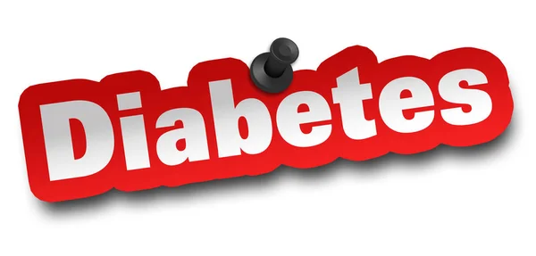Konsep diabetes 3d ilustrasi terisolasi — Stok Foto