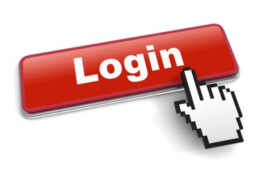 oturum açma kavramı 3d illüstrasyon izole