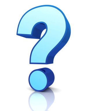 soru işareti 3d illüstrasyon izole