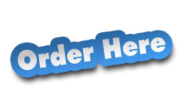 Burada 3d illüstrasyon izole kavramı sipariş