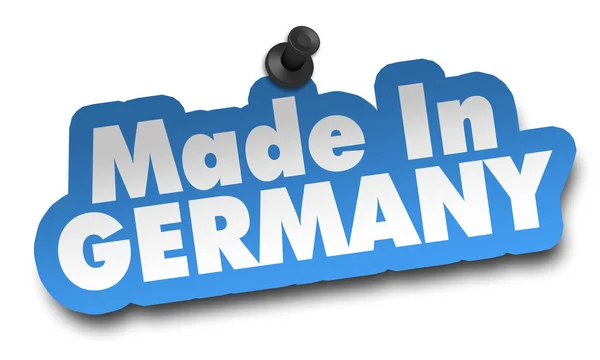 Gemaakt in Duitsland concept 3d illustratie geïsoleerd — Stockfoto