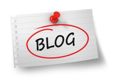 blog kavramı 3d illüstrasyon izole