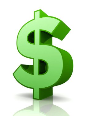 dolar işareti kavramı 3d çizim