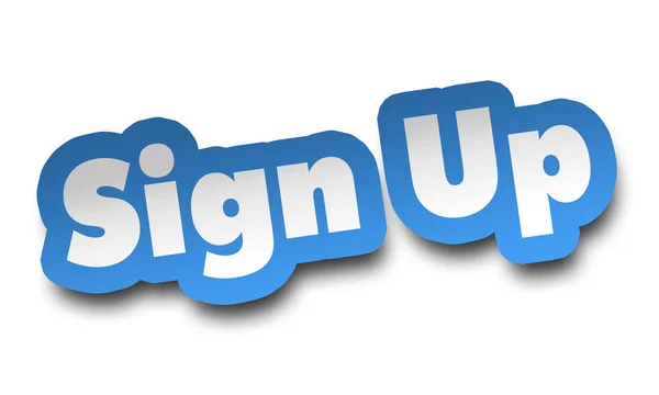 Sign up concept 3d illustration isolated — Stock Photo, Image