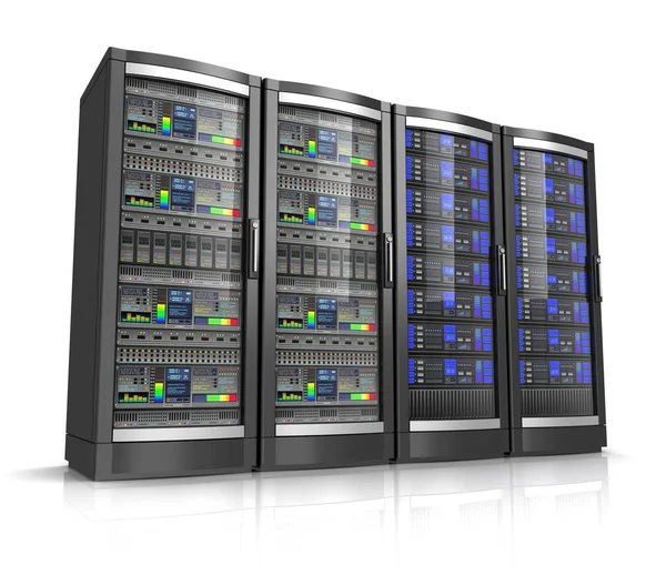 Netwerk werkstation servers 3d illustratie — Stockfoto