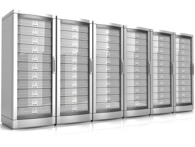 ağ iş istasyonu sunucuları 3d çizim