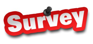 Anket kavramı 3d illüstrasyon izole