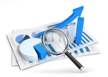 iş finans grafik 3d çizim