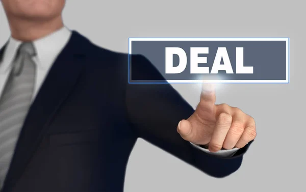 Deal   pushing concept 3d illustration — Stock Photo, Image