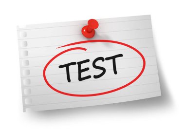 3d illüstrasyon izole kavramı test