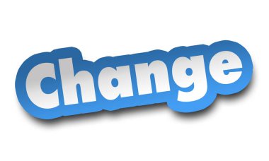 3d illüstrasyon izole kavramı değiştirmek