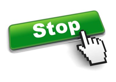 3d illüstrasyon izole kavramı durdurmak