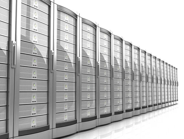 Мережевий робочий сервер 3d ілюстрація — стокове фото