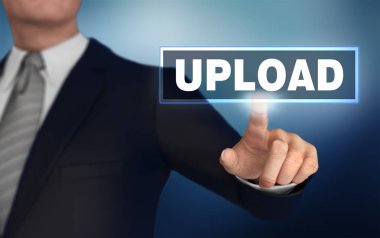 kavram 3d illüstrasyon itme yükleme