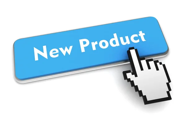 New product push button concept 3d illustration — Stock Photo, Image