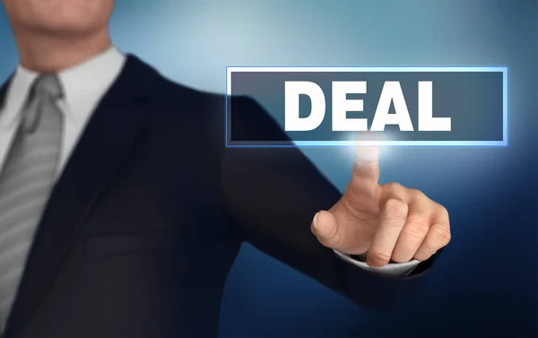 Deal   pushing concept 3d illustration — Stock Photo, Image