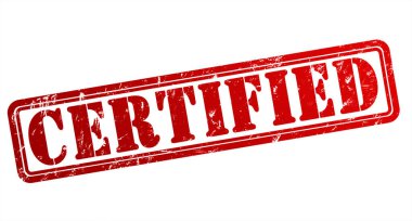 Onaylanmış kauçuk damga konsepti çizimi izole edildi