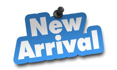 Beyaz arkaplanda izole edilmiş yeni varış konsepti 3d illüstrasyon