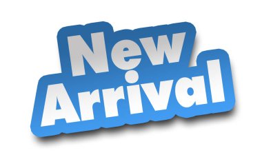 Beyaz arkaplanda izole edilmiş yeni varış konsepti 3d illüstrasyon