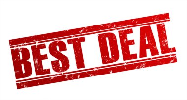 En iyi anlaşma kauçuk damga konsepti çizimi izole