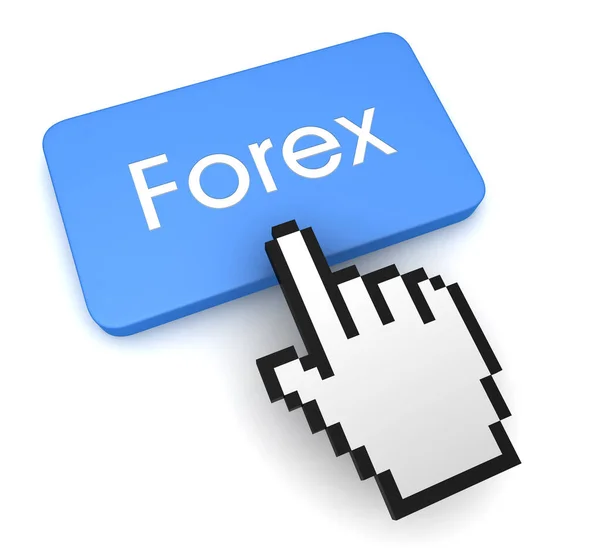 Forex Tuşuna Basın Konsepti Illüstrasyon Izole Edildi — Stok fotoğraf