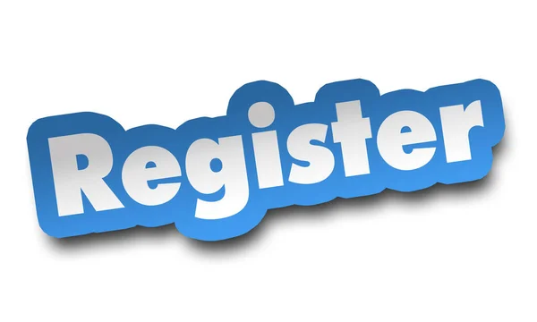 Register Concept Illustratie Geïsoleerd Witte Achtergrond — Stockfoto