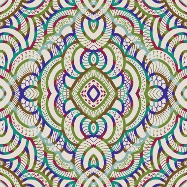 Vektör Afrikalı kabile etnik kusursuz şablon tekrarı